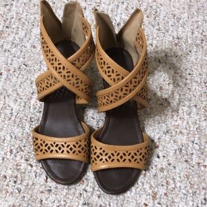 🌹 City Classified Brown Women’s Wedge Sandals